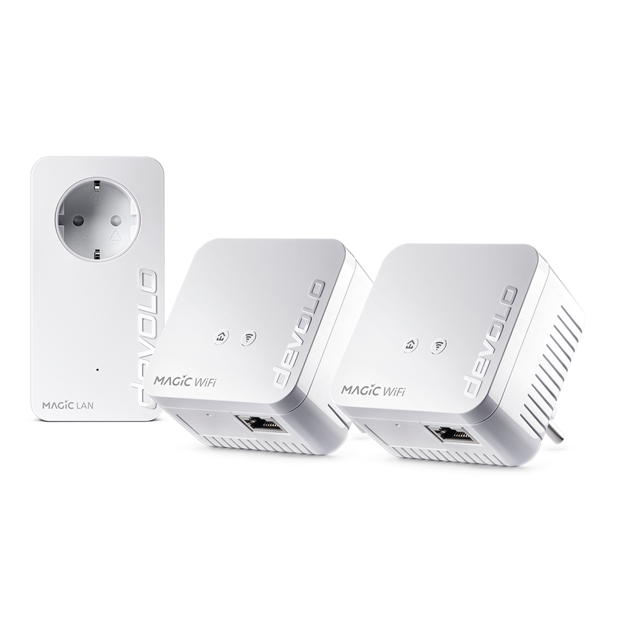 devolo Magic 1 WiFi mini Powerline WLAN Verstärker 3x Adapter Image