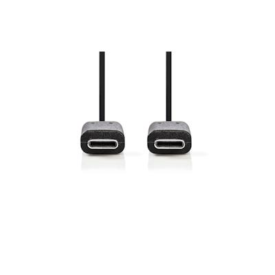 Nedis USB-Kabel - USB 3.2 Gen 1 - USB-C Stecker - USB-C Stecker - 60 W - 4K@60Hz - 5 Gbps - Vernickelt - 2.00 m - Rund - PVC - Schwarz - Box Image