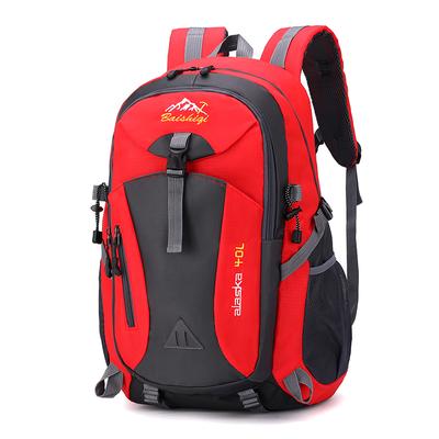 TEMU 1pc Men's New Nylon Casual Outdoor Travel Backpack, Hiking Camping Mountaineering Sport Bag Image