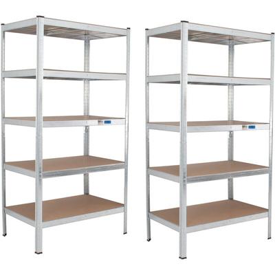 Baumarktplus - 2x Schwerlastregal 180x90x60cm Lagerregal Werkstattregal Weitspannregal Traglast je Image