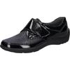 Klettschuh WALDLÄUFER "HENNI-Soft", Damen, Gr. 7,5 (41), blau (nachtblau), Lackleder, Textil, Nappaleder, sportlich, Schuhe, Bequemschuh, Komfortschuh in Lack-Optik, Weite H = sehr weit