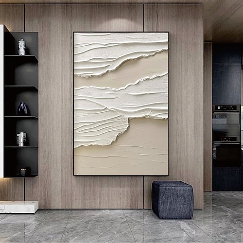 Mid Century abstrakt weiß neutral Dekor weißer Gips Wandkunst neuminimalistisch skandinavisch mittelalterlich 3D Strukturmalerei Kunst Image