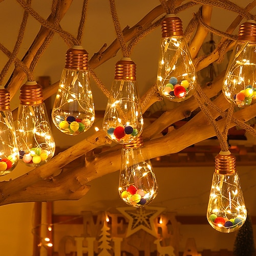 Solar-Lichterkette für Camping im Freien, 16 LEDs, 8 Beleuchtungsmodi, IP65, wasserdicht, für Weihnachten, Hochzeiten im Freien, Partys, Garten, Balkon, Dekoration Image