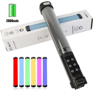 Mini Handheld LED RGB Light Stick Magnet Photographic Lighting 2700-7500K Photography Fill light