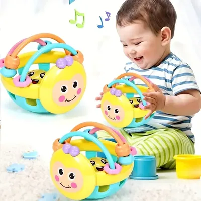 1 Pc 10cm Baby Toy Catch Ball Bendy Baby Walker Rattles Develop Intelligence Ball 0-12 Months