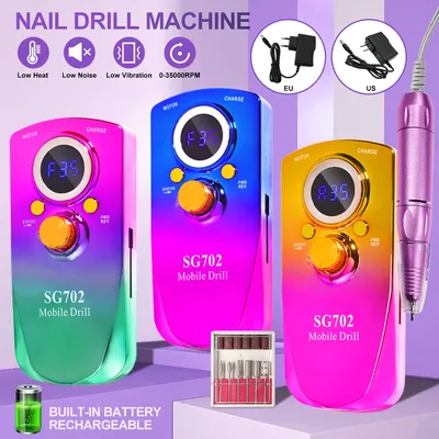 Rechargeable Electric Nail Drill Machine With USB Connect Nail Polish Remover Drill Set Manicure