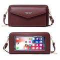 rfid donna touch screen borsa per telefono borsa multifunzione porta carte tasca per telefono piccola tracolla per donna