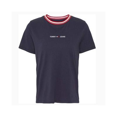 T-Shirt Tommy Jeans Damen tjw Kontrast-Ripp-Logo Image