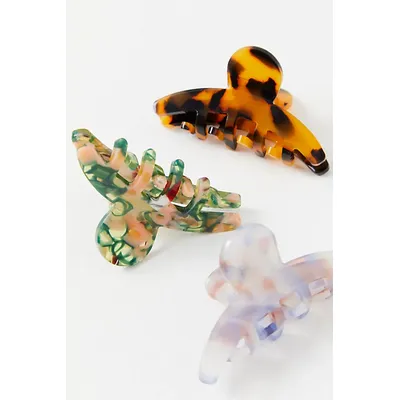 Mini Fine Hair Claw by Medusa's Heirlooms at Free People in Tokyo Brown