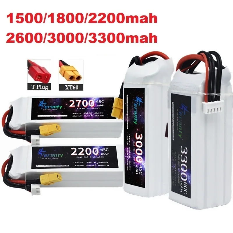 4S LiPo Batterie 14,8 V 1500 mah 1800 mAh 2200 mah 2600 mAh 3300 mAh 3000 mAh 45C/60C Für RC FPV Drone Quadcopter Racing Auto Deans/XT60 Image