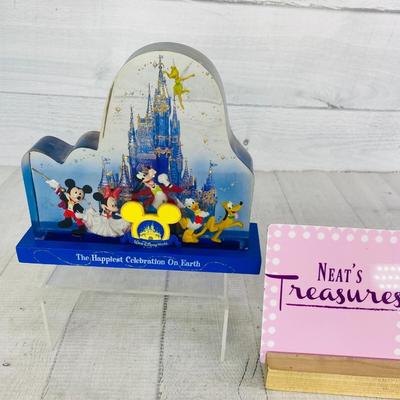 Disney Accents | Disney The Happiest Celebration On Earth Mickey Mouse Castle Resin Lucite Plaque | Color: Tan | Size: Os