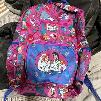 Disney Bags | Tokyo Disneyland Nostalgica Ariel All-Over Pattern Folding Backpack | Color: Pink/Red | Size: Os