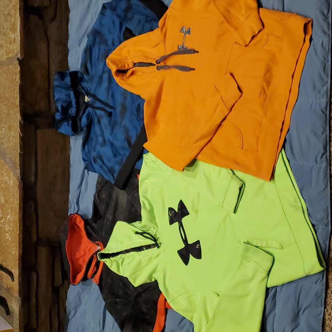 Under Armour Shirts | Under Armour Men's Hoodie Sweatshirt Bundle Hoodies 4 Sz Large Energy Zone | Color: Blue/Orange | Size: L
