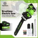 ONEGREEN – tronçonneuse électrique sans balais de 16 pouces, 8000W, batterie sans fil, outil électrique pour le travail du bois, broche de batterie Makita 18V