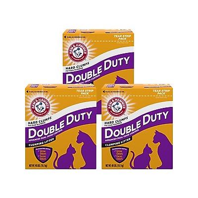 Arm & Hammer Litter Double Duty Scented Clumping Clay Cat Litter, 40-lb box, bundle of 3