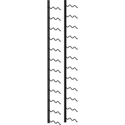 Vidaxl - Wand-Weinregal für 24 Flaschen Schwarz Eisen