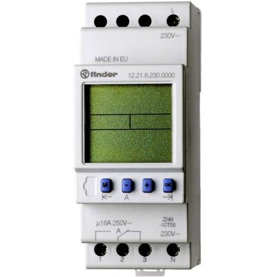 12.22.8.230.0000 Zeitschaltuhr für Hutschiene 230 v/ac Wochenprogramm - Finder Image