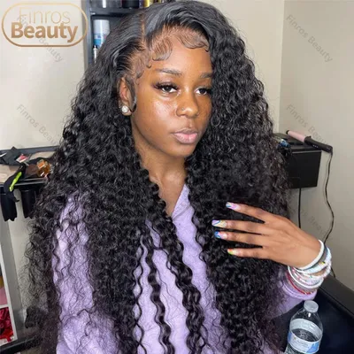 Hd Lace Wig 13x6 Human Hair Deep Wave Frontal Wig 30 40Inch Curly Wigs For Women Brazilian Hair 13x4