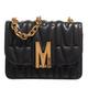 Moschino Crossbody Bags - "M" Group Quilted - Gr. unisize - in Schwarz - für Damen - aus Textil & Leder & Leder & Metallkette