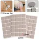 Coussinets de pieds de chaise en feutre auto-adhésif épais, protecteurs de sol, couvre-pieds de meubles, couvre-pieds de Table, coussinets antidérapants à fond rond, 72 pièces