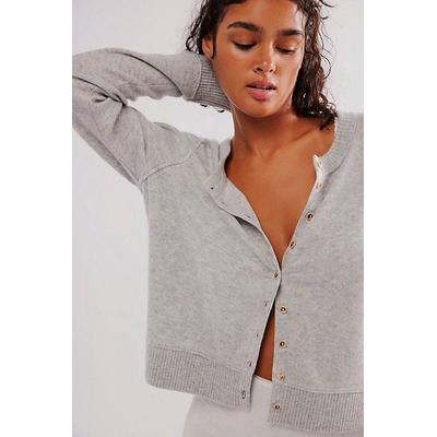 Nocturnal Solid Cardi - Gray - Free People Knitwear