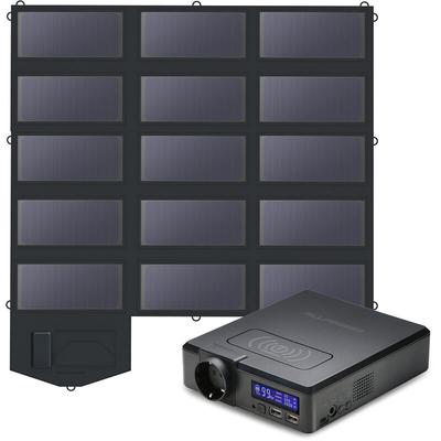 Allpowers - Power Station Solar Generator ac Power Bank 200W 154Wh with 100 w Solar Panel for