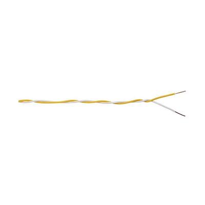 Klingeldraht yk 2 x 0,6 - 50 Meter, gelb/weiß Klingeldraht