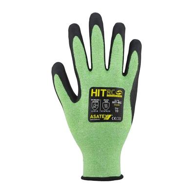 Asatex - HIT-RC/8 Feinstrickhandschuh hit-rc Gr.8 grün/schwarz en 388/EN 407/EN is