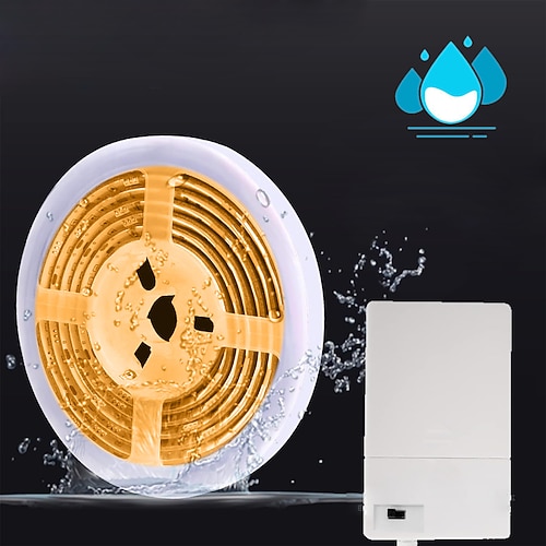 Flexibles LED-Lichtband mit hoher Helligkeit, wasserdichtes Lichtband für den Außenbereich, Stromversorgung über USB oder Batterie, 5 V, 5050 SMD, mehrfarbig, optional für Aktivitäten im Innen- und Image