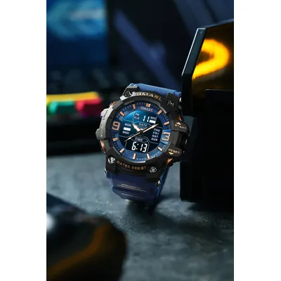 SMAEL 8049 Watch Sport LED Light Alarm Clock Dual Time Display WaterproofWeek Auto Date Wristwatches