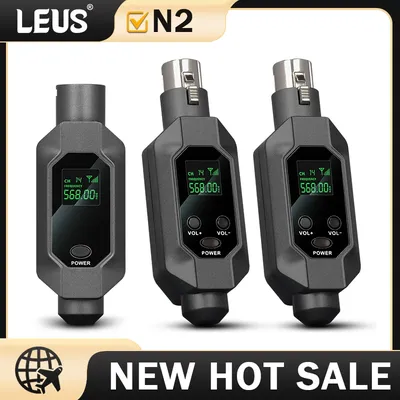 LEUS N2 UHF Wireless Microphone Converter XLR Transmitter and Receiver Microphone Wireless System