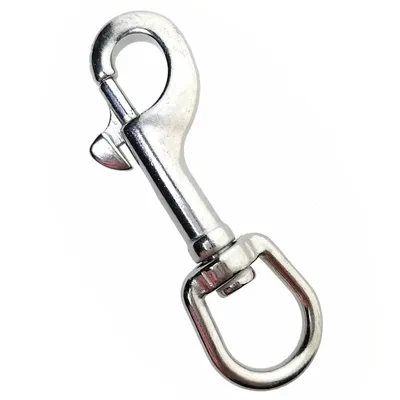 316 Stainless Steel Swivel Eye Bolt Snap Hook Scuba Snorkeling Key Chain