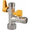 Valve 3 Voies en Laiton 3 Voies Valve de Douche en Vanne 3 Voie Raccord t Robinet wc 3 Voies