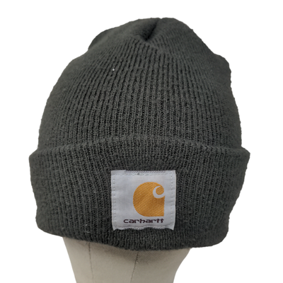 Carhartt Accessories | Carhartt Men's Knit Beanie Cap Hat Green Patch Logo Made In Canada A18 | Color: Green | Size: Os