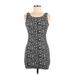 Divided by H&M Casual Dress - Mini Scoop Neck Sleeveless: Black Graphic Dresses - Women's Size 6