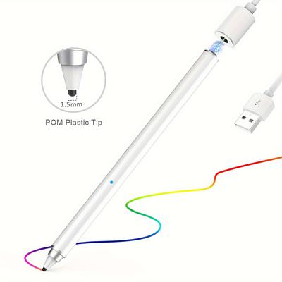 TEMU Stylus Pencil Compatible For , Rechargeable 1.5 Mm Fine Tip Smart Digital Pen Active Stylus Compatible For Ipad, , Android Tablet And Other Touch Screen Devices