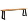 Banc avec bord vivant 160 cm bois d'acacia massif Vidaxl