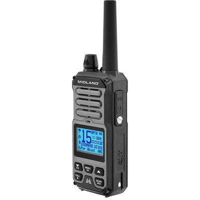 Midland GXT67 Waterproof Handheld GMRS Radio 5W, IP67, 7-color Backlight