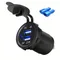 12-24V Dual USB Auto Ladegerät Buchse Wasserdichte Auto Steckdose 3,1 A USB Ladegerät Für Auto Motorrad lkw RV Boot