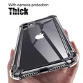 Custodia per telefono trasparente in silicone antiurto per iPhone 11 12 13 14 15 Pro Max Plus