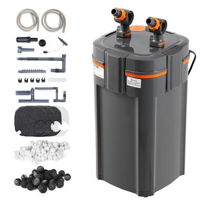 VEVOR Aquarium Filter 264GPH, 3-Stage Canister Filter 75 Gallon, Ultra-Quiet Internal Aquarium Filter with UV Protection，11W