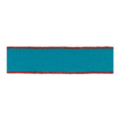 Blue Wool and Red Wired Ribbon (Set of 2) – Melrose International 91729DS