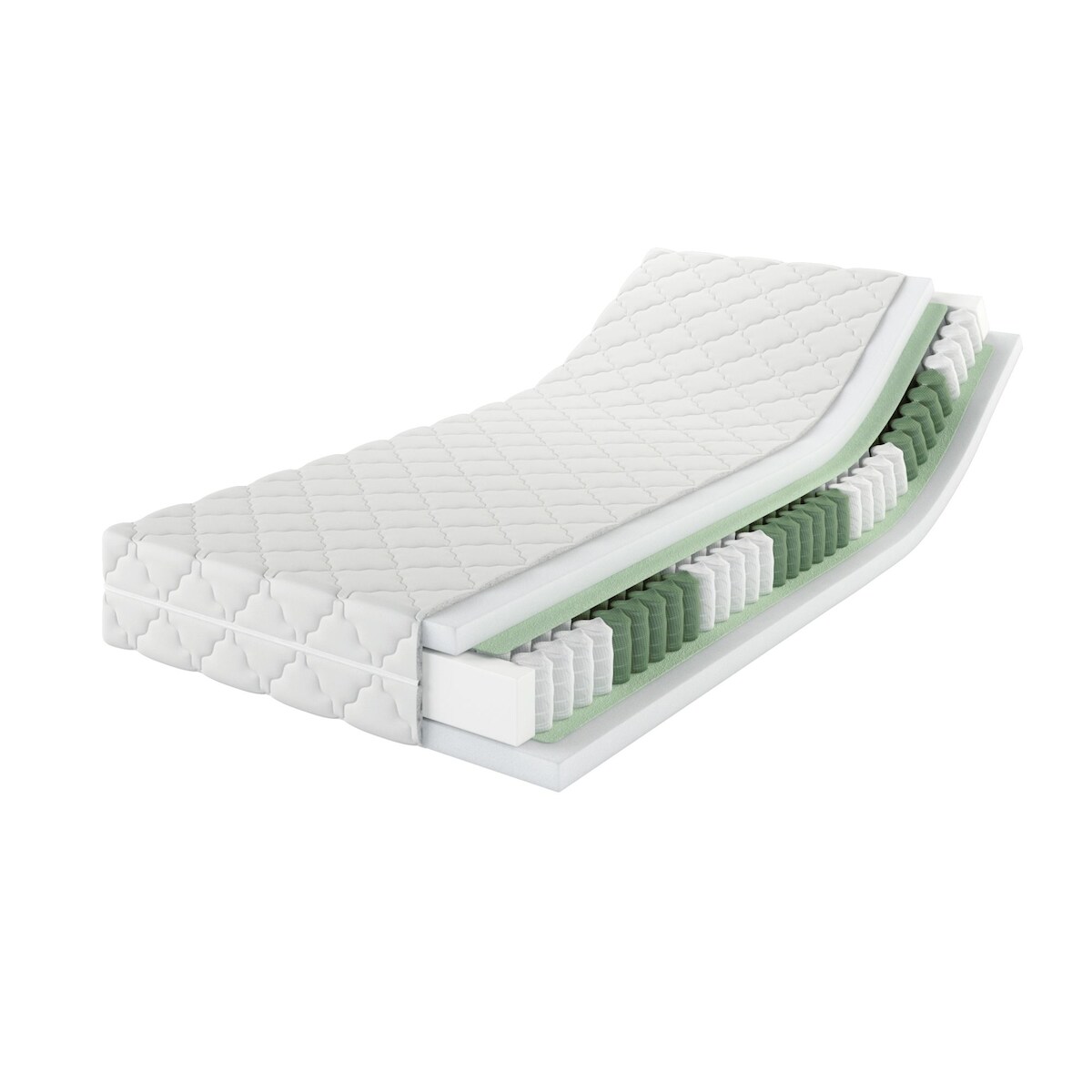 MSS e.K. MedicSpring 2-in-1 Taschenfederkern 180x200 | 2 Härtegrade in Einer Matratze H4 / H5 | Ergonomisch Designed und produziert in Deutschland Image