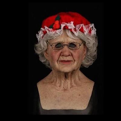 Kopfbedeckung für Halloween-Weihnachtsmasken, wilde schwarzhaarige alte Männermaske, Simulationscharaktermaske, Maskenspiel-Requisiten, abgefahrenes Cosplay-Accessoire Image