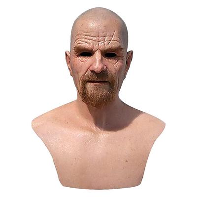 Kopfbedeckung für Halloween-Weihnachtsmasken, wilde schwarzhaarige alte Männermaske, Simulationscharaktermaske, Maskenspiel-Requisiten, abgefahrenes Cosplay-Accessoire Image