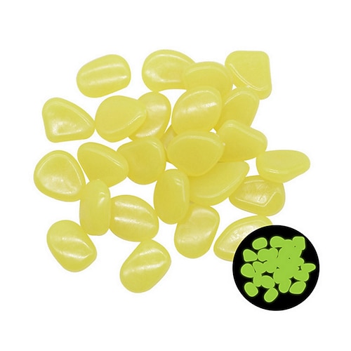 1 Packung im Dunkeln leuchtende Gartenkiesel für Bürgersteig, Garten, Terrasse, Rasen, Gartenterrasse, Aquarium, Aquarium, Dekoration, leuchtender Stein