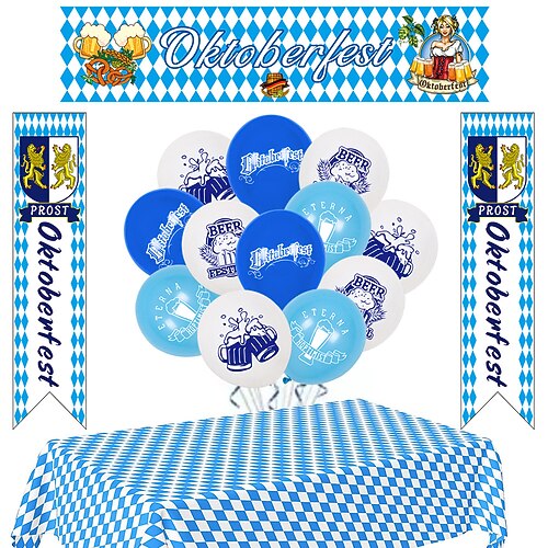 oktoberfest ballon set oktoberfest szene dekoration anordnung 12 zoll latex bier party luftballons Image