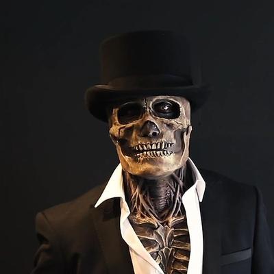 Halloween Totenkopfmaske Resident Evil Horror gruselige realistische Halloweenmaske für Erwachsene Kostüme Totenkopfmaske Indie Station Dämon Zombie Skelettmaske Image