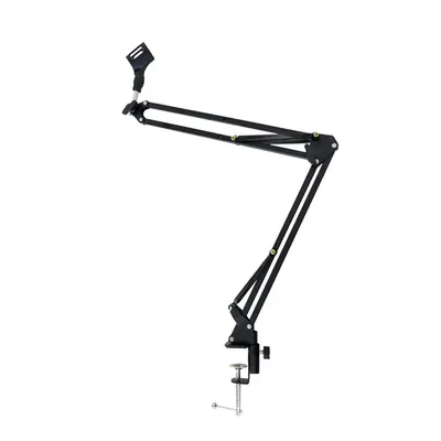 Foldable Metal Extendable Microphone Stand Bracket Adjustable Suspension Boom Scissor Arm Mic