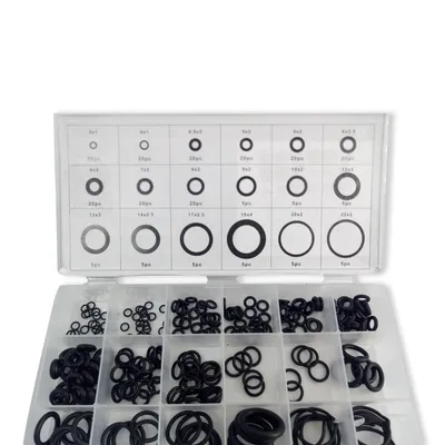 Acecare Black O-ring 225pcs/18 Sizes For Scuba Diving Tank Cylinder Rubber Replacements Durable